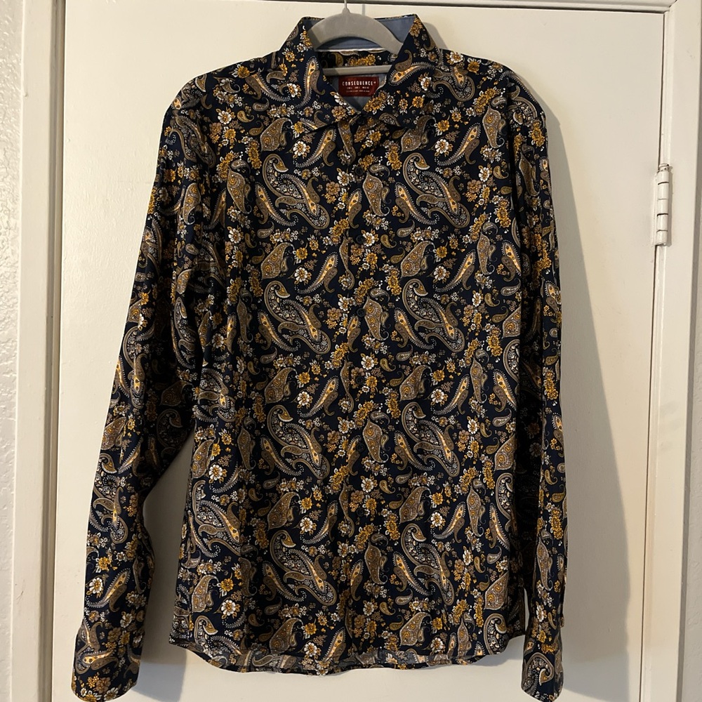 Vintage Paisley Button-Up Shirt